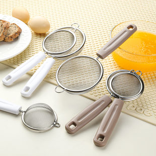 304 stainless steel small mesh leak household kitchen soybean milk juice filter mesh sieve ultrafine flour sieve baking tool