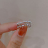 Retro zirconium, ring, brand universal jewelry, light luxury style, on index finger