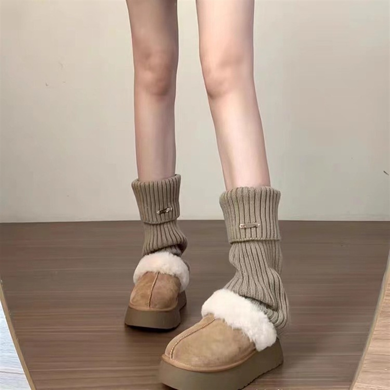Lolita織糸スタッカ靴下カバー純色百合jk高筒靴下美脚修型痩せ防傷靴下脚カバー|undefined