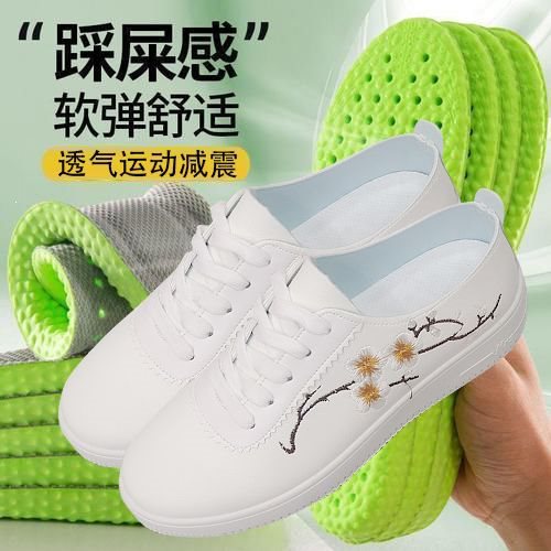 Primavera y verano nuevos zapatos blancos de cuero de mujer huecos zapatos de malla transpirables zapatos de estudiantes con suela suave antideslizante zapatos de mujer coreanos image 10