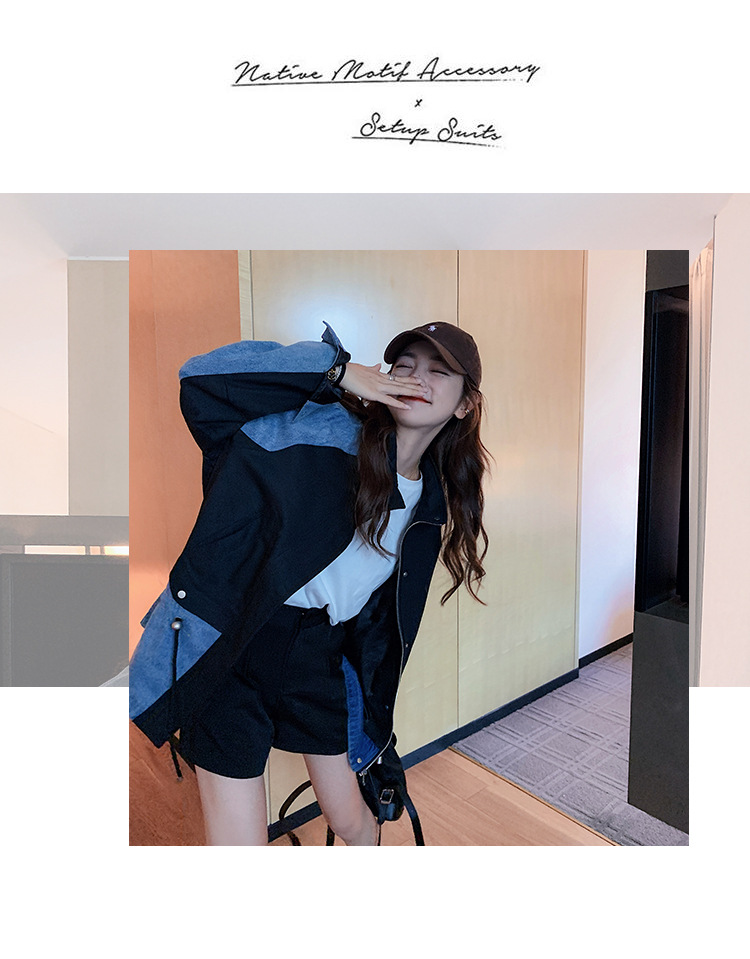 Real Shot of 2024 Veste en jean décontractée pour femme au printemps, petite taille, sensation haut de gamme, super beau haut de rue explosif_voghion.com
