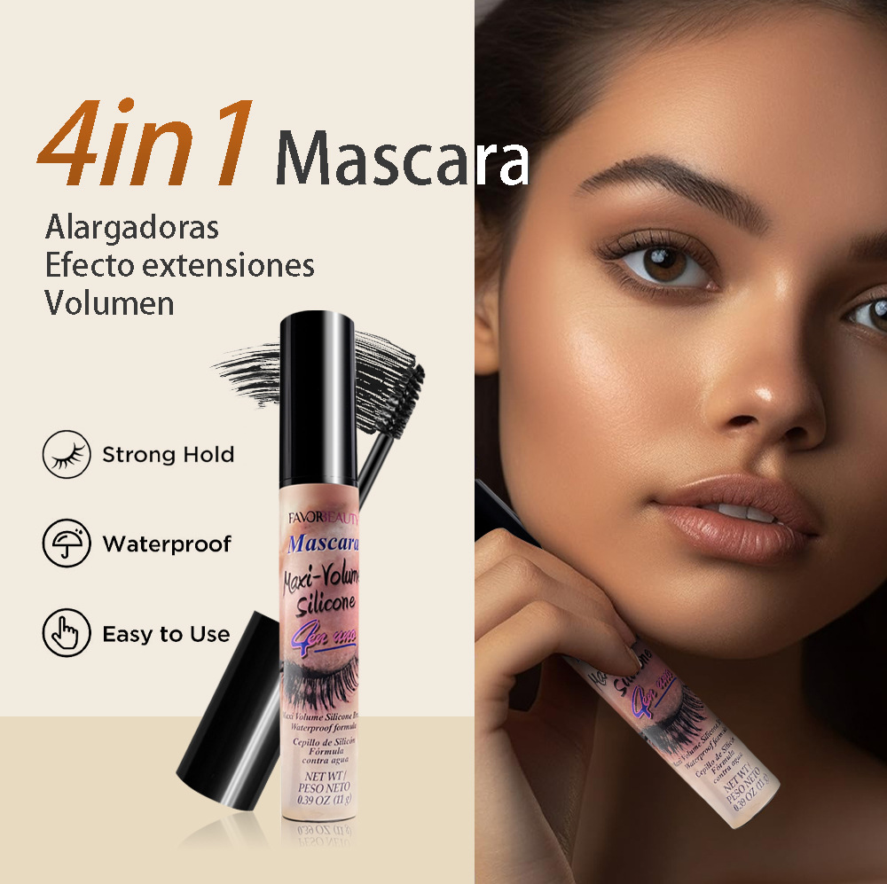 Mascara impermeable ligera rizada estereoscópica base no aglomerada transfronteriza Amazon maquillaje venta caliente