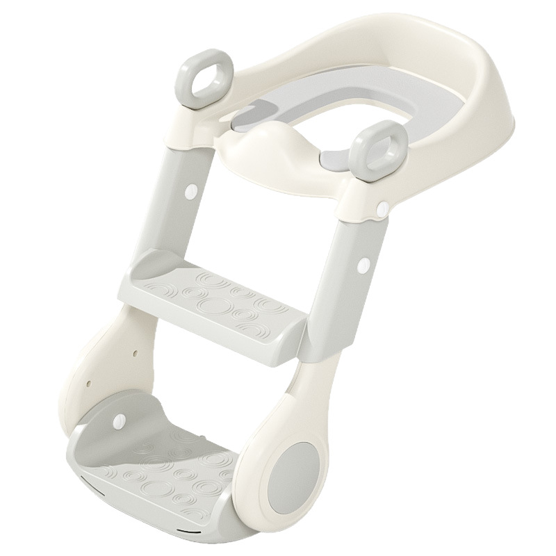 Asiento Inodoro Infantil con Escalera 3 en 1 Plegable y Portátil de Plástico PP
