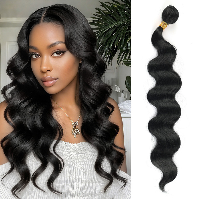 Brazilian Wave Bundles Hair Weave Soft Synthetic Hair Pieces Wave High Quality Thick Hair Wholesale