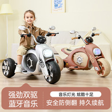 儿童摩托车三轮车男女孩宝宝童车小孩可坐人充电遥控玩具车遥控款