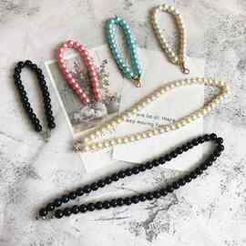 永生花DIY钥匙扣配饰 彩色珍珠链车挂链 钥匙扣挂包包链条其它