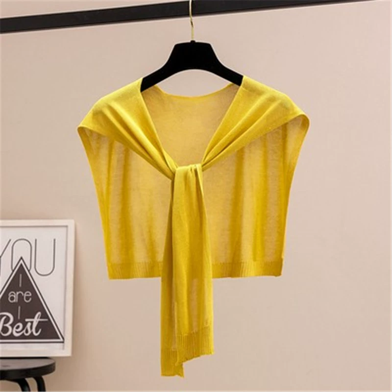 Summer fashionable silk thin cloak, vest, scarf