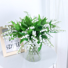 Simulation Bellflower Pendant Hanging Pothos Inverted Bells Flower Trumpet Vine Wind Chimes Bellflower Wedding Hot Selling Silk Flowers 