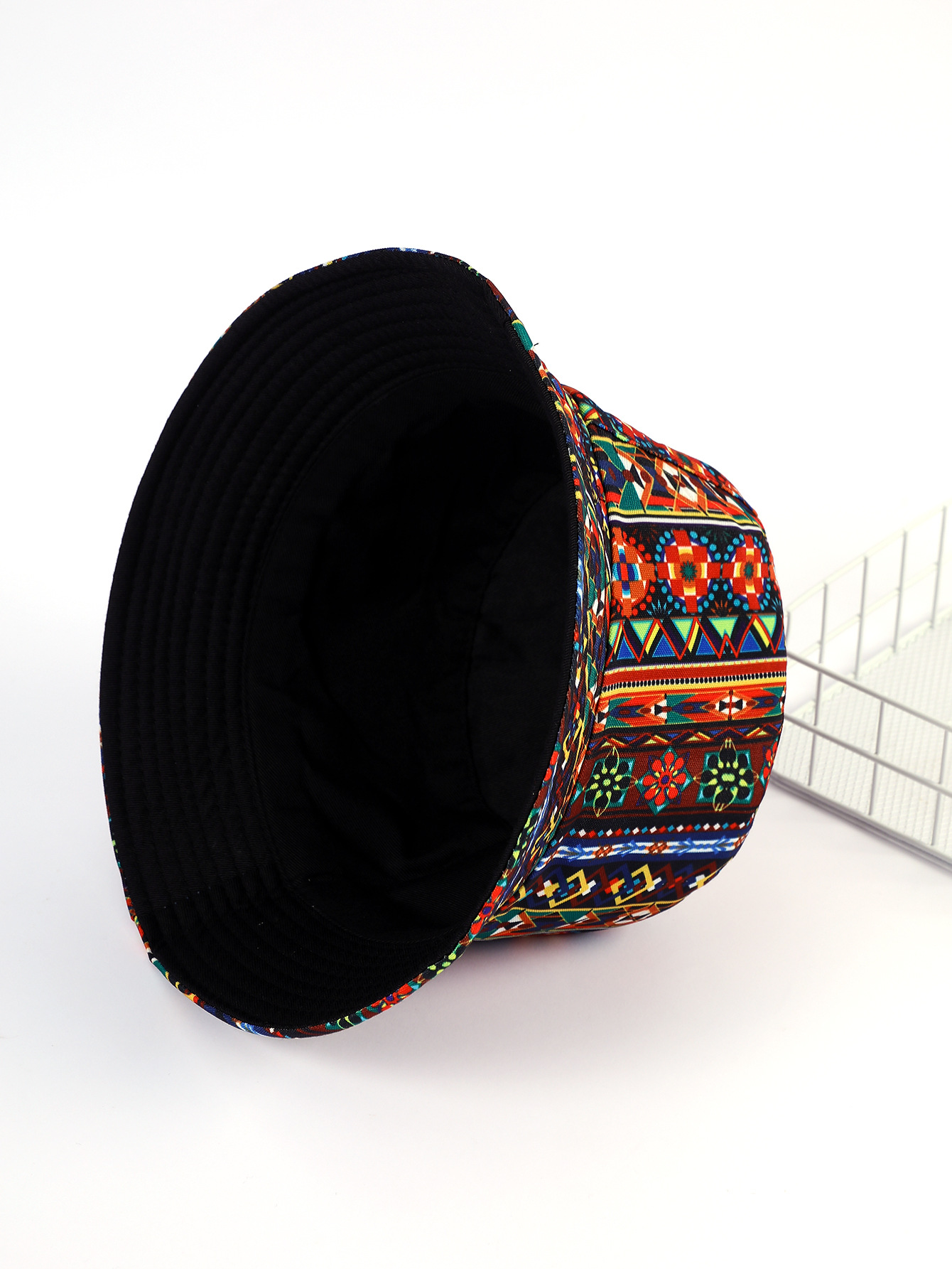 Primavera y verano nuevo sombrero de la cuenca del diamante geométrico bohemio protección solar sombrero del sol sombrero del pescador del sombrero de la cuenca de los hombres y las mujeres