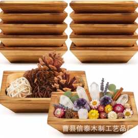 跨境木质蜡烛碗情人节桌面装饰摆件水果点心沙拉碗家用首饰盘烛台