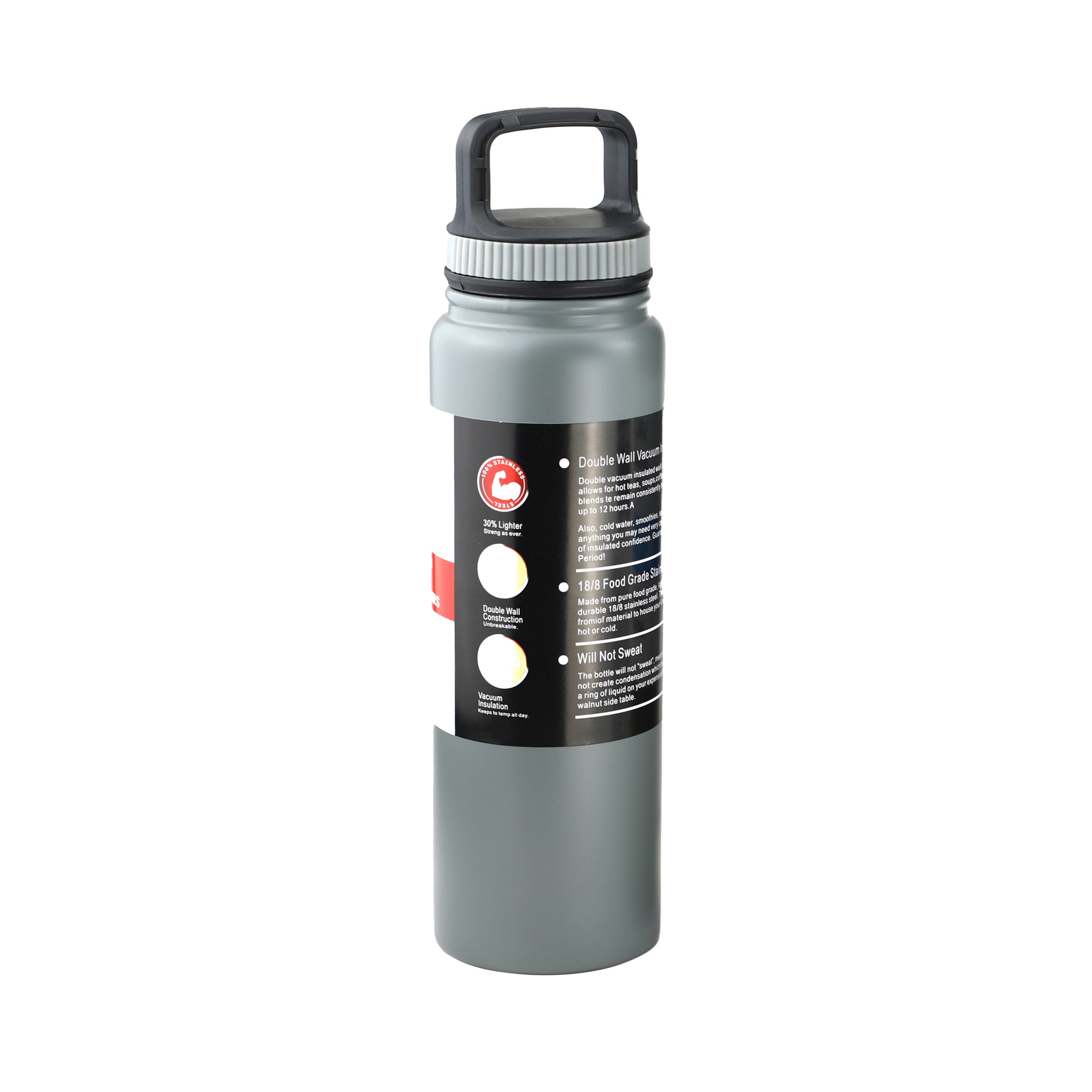 Botella de agua deportiva portátil de doble asa para exteriores, estilo americano, 30 oz, exportación, acero inoxidable 304, botella espacial