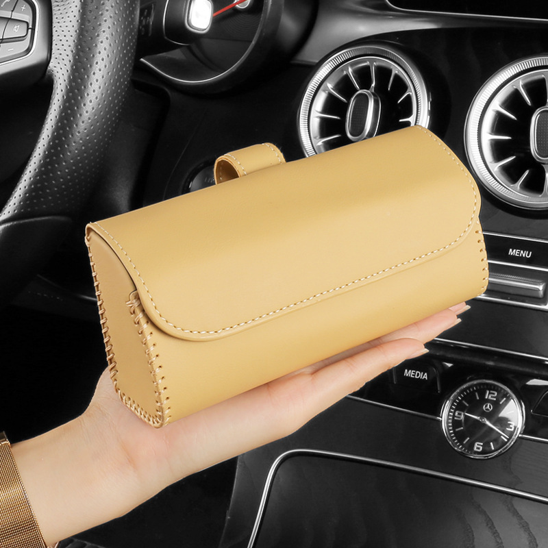 Factory direct car sunglasses box sun visor storage card multifunctional storage car glasses box car glasses clip