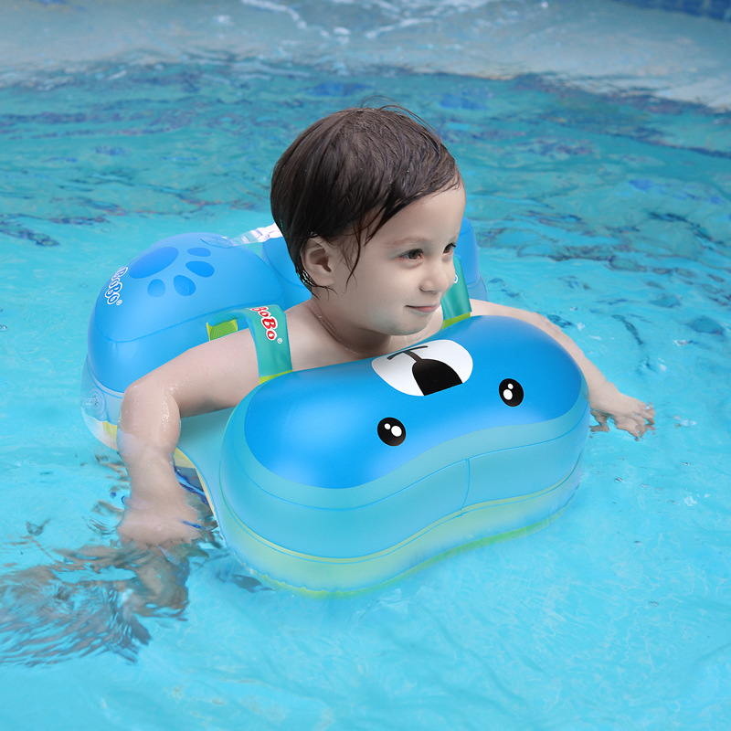 swimbobo游泳圈兒童加厚腋下圈批發寶寶小孩趴圈充氣卡通熊游泳圈