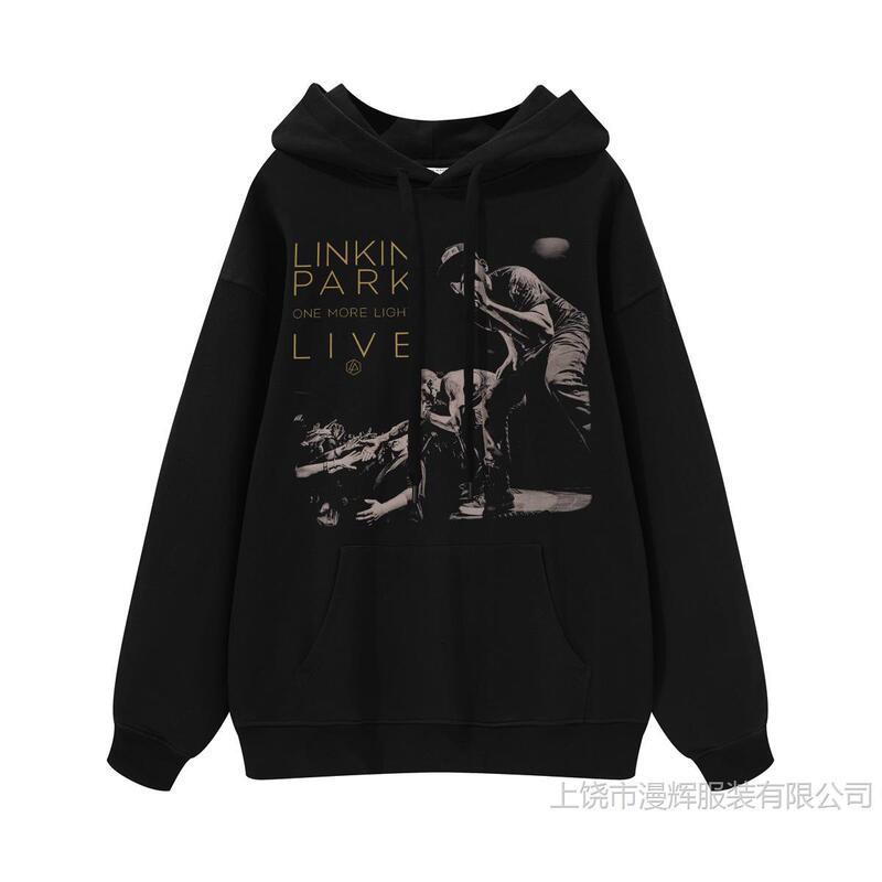 Lincoln Park Rock Band American Street Men and Women Black Grey Hooded Crewneck Sweatshirt