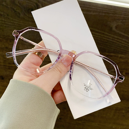 Side glitter model Xiaohongshu live broadcast model TR90 glasses frame anti-blue light frame plain eyes M3701