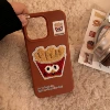 Caramel red towel embroidered potato strip stickers