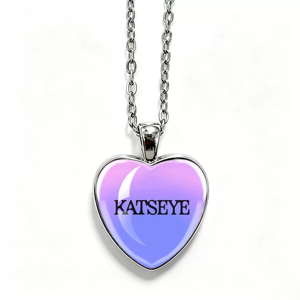 Cross-border KATSEYE heart-shaped alloy necklace, Korean girl group fan support accessory, trendy and cool collarbone chain