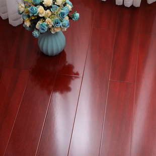 J8 Ice Multi-Layer Flat Floor Heating Paint Fruit Red Solid Wood Composite Floor Piano 15mm Floor Heating Wood G3