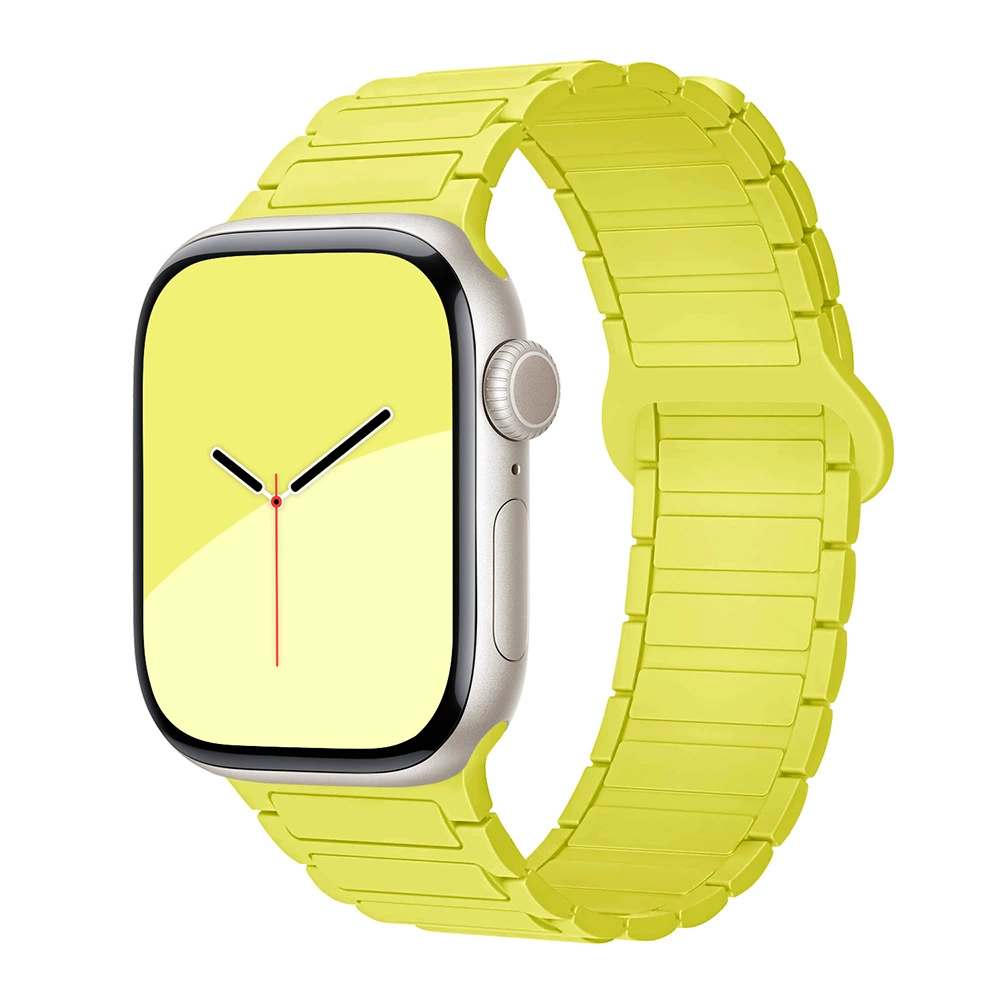 Подходит для Apple Watch1-11 поколения/Ultra3/SE3 второго поколения три бусины силиконовый магнитный ремешок