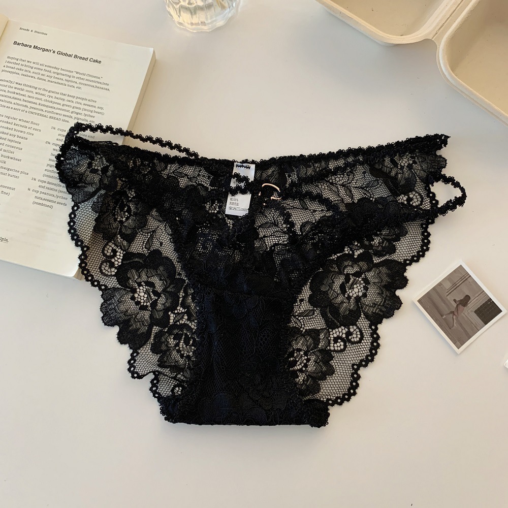 Nektar de primavera ~ nueva ropa interior de encaje de mujer pura, sexy, pantalones cortos huecos, pantalones de entrepierna de algodón para niñas image 7