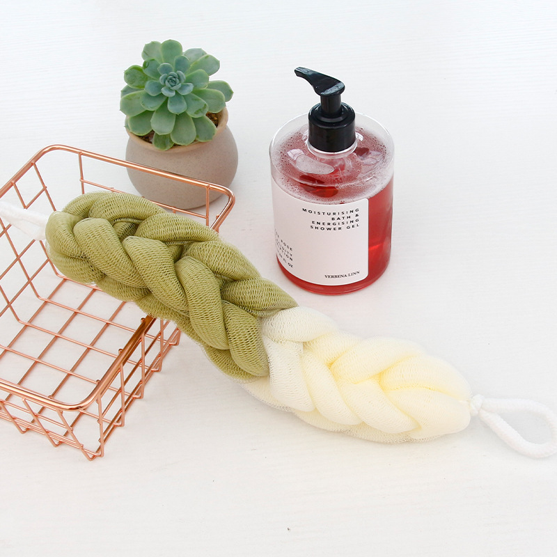 Nuevas toallas de baño largas tirando de toallas de espalda para adultos toallas de espuma de bola de baño al por mayor