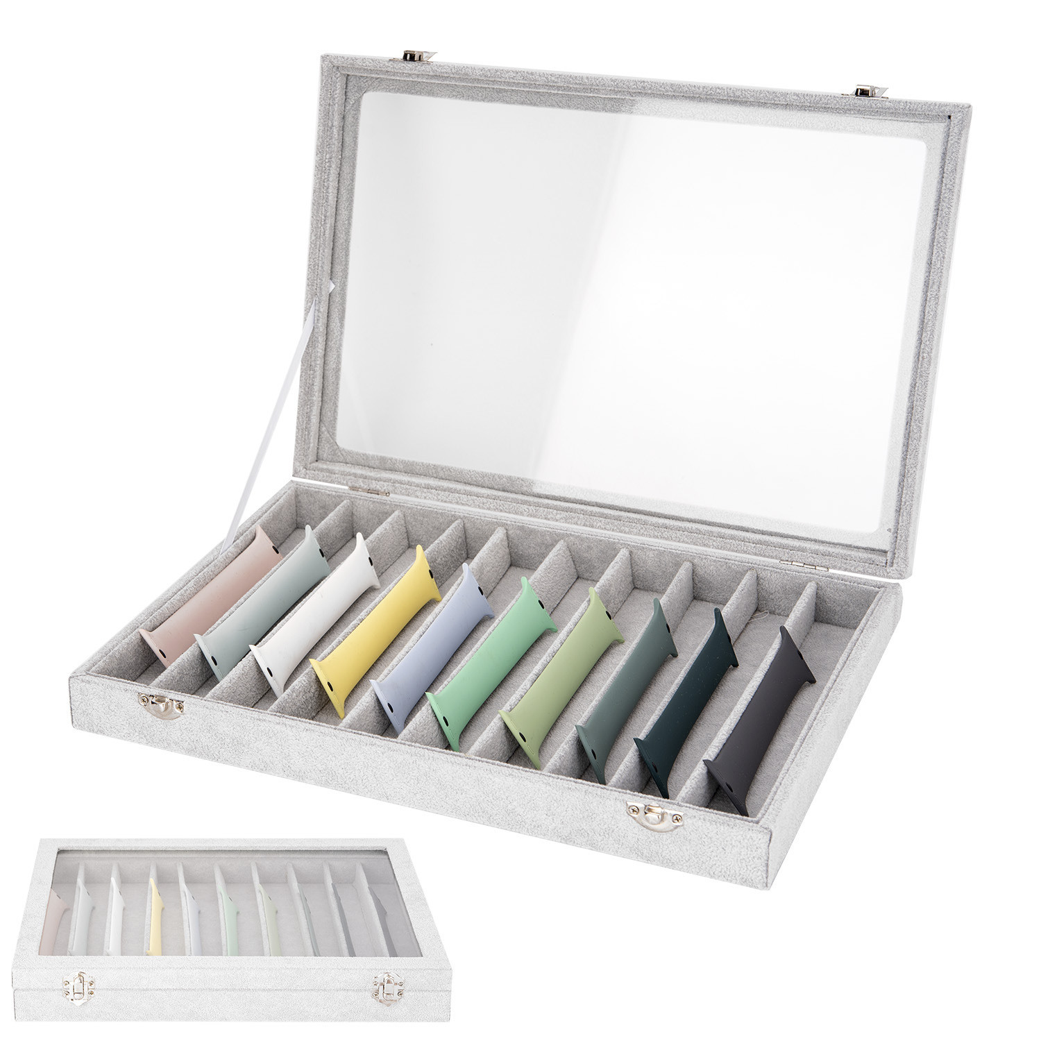 スマート腕時計8格10格アップルバンド収納ケース時計バンド展示ケース真珠ネックレス収納ケースアクセサリーケース