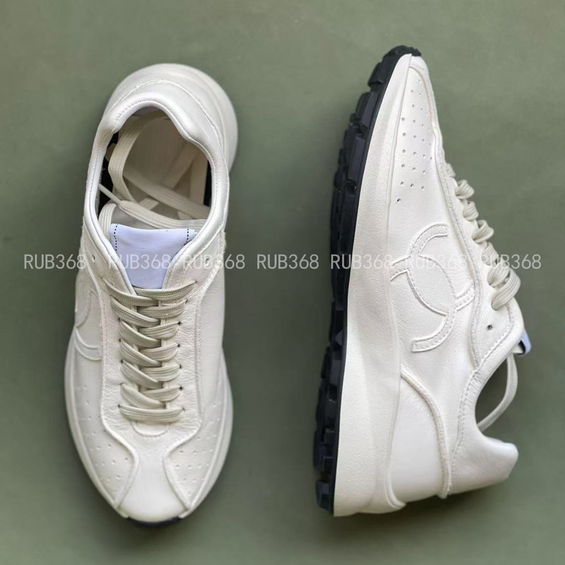 2025 New Small Fragrant Punched Front Lace-up Low-top Casual Sports Women's Shoes Soft-surface Breathable Height-increasing White Sneakers 2025 New Small Fragrant Punched Front Lace-up Low-top Casual Sports Women's Shoes Soft-surface Breathable Height-increasing White Sneakers