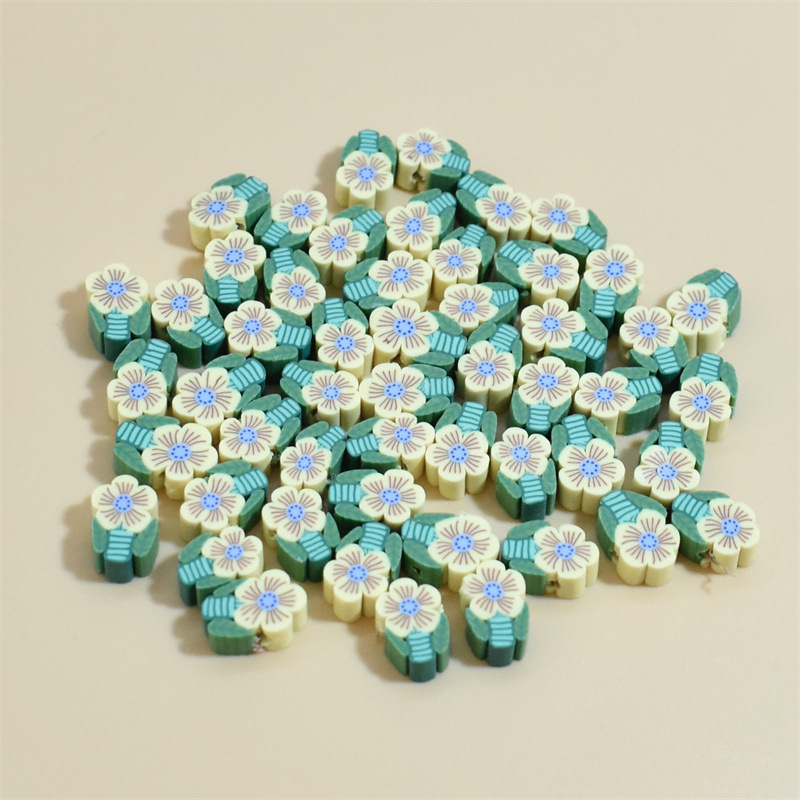 100 PCS/Package Soft Clay Flower Beads display picture 4