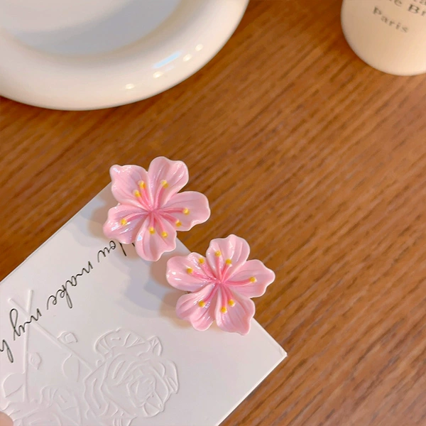 A pair of cherry blossom short duck clips