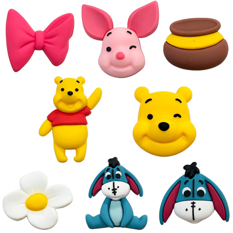 Cartoon 3D Winnie the Pooh Series DIY Shoe Charms Pvc Soft Rubber Croc Decoration Buttons Cartoon 3D Winnie the Pooh Series DIY Shoe Charms Pvc Soft Rubber Croc Decoration Buttons