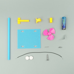 Electromagnetic Rotating Fan Model Battery Copper Wire Magnet Induction Effect Science Experiment DIY Technology Small Project