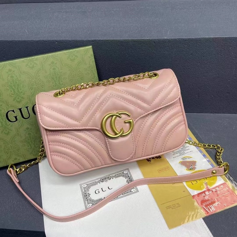 ダブルGバッグレディースバッググッチクラシックスモールフレグランススタイル菱形刺繍チェーンバッグハイエンドファッションショルダークロスボディバッグ|undefined