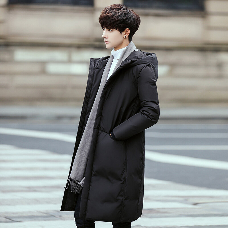 2025 Winter New Men's Mid-Length down Jacket Couple's Warm Hooded Coat Fashionable Men's Clothing Trendy Cold Protection 2025 Winter New Men's Mid-Length down Jacket Couple's Warm Hooded Coat Fashionable Men's Clothing Trendy Cold Protection
