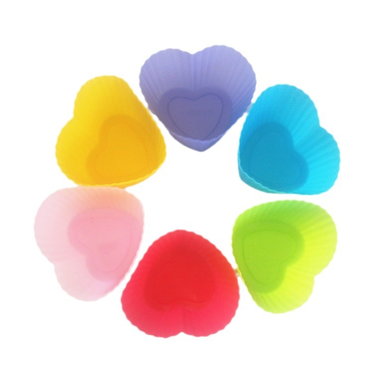 Love Five-pointed Star Round Silicone Gel Gypsum Candle Cake Mold Mafen Cup Handmade Soap Mold Mafen Cup