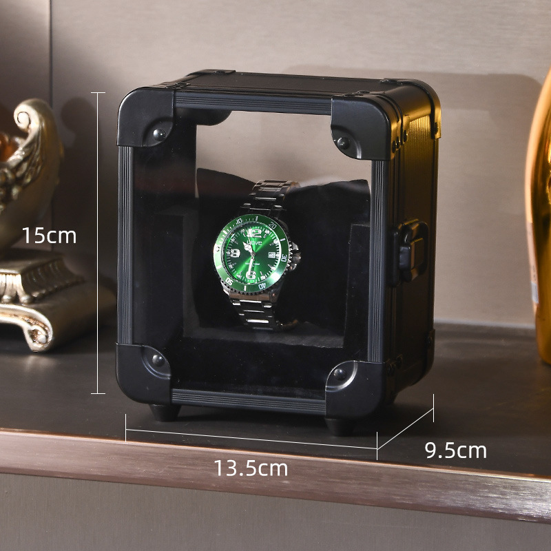 Caja de almacenamiento de relojes de aluminio de Amazon, relojes de alta gama, joyas, almacenamiento integrado, colección de relojes mecánicos, caja fuerte