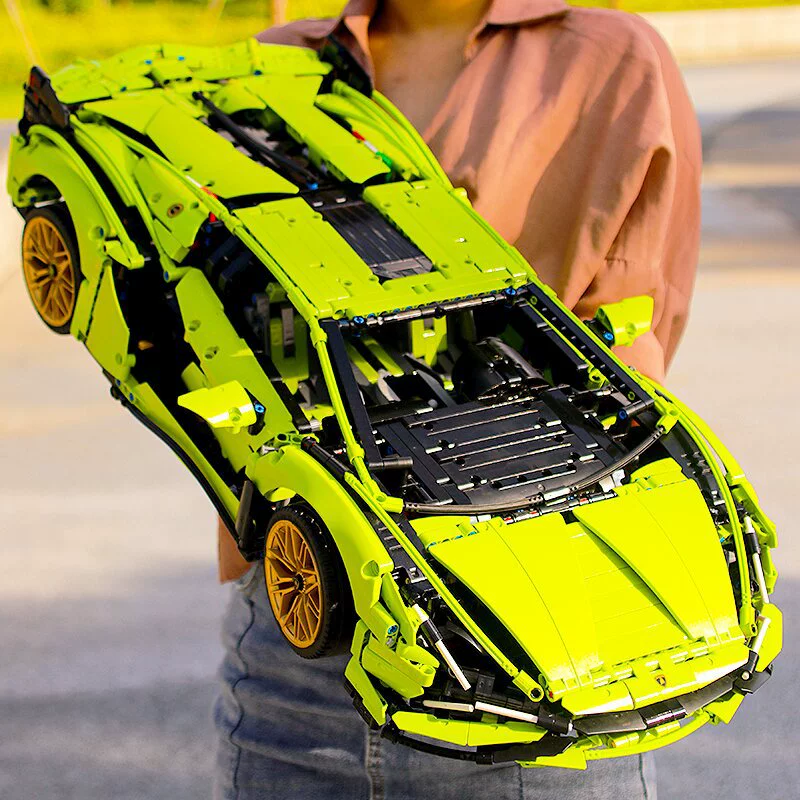 Конструктор гоночного автомобиля LEGO-совместимый (Porsche 911/GT3), 1 600–4 031 дет., с пультом и подсветкой