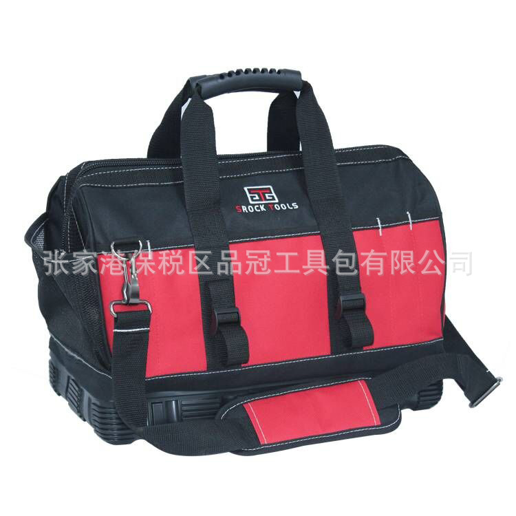 现货直供胶底工具包，牛津布胶底拉链工具包，水电工胶底拉链背包