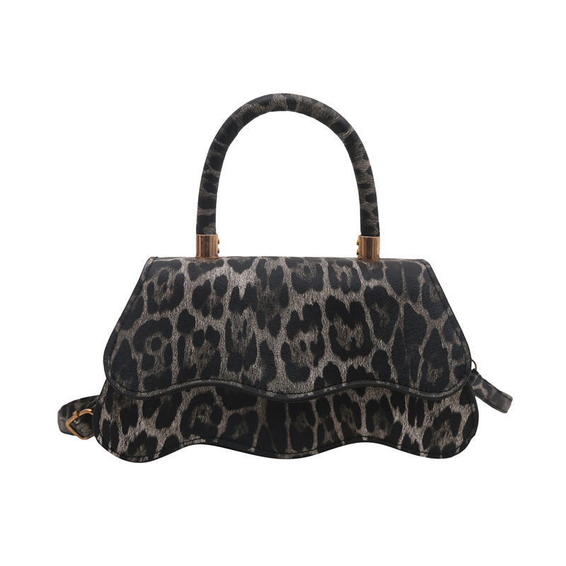 2025 nuevo patrón de leopardo europeo y americano de moda retro elegante bolso de hombro de moda moda bolso casual bolso de forma cuadrada