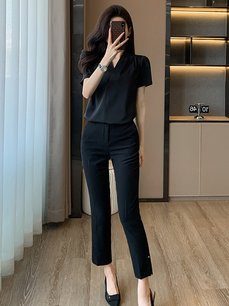 Professional summer shiffon elegant shirt for work
