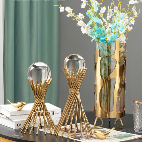 Luxury Nordic Room Living Room Crystal Ball Decor Art Simple Office Desk TV Cabinet Crystal Decoration 