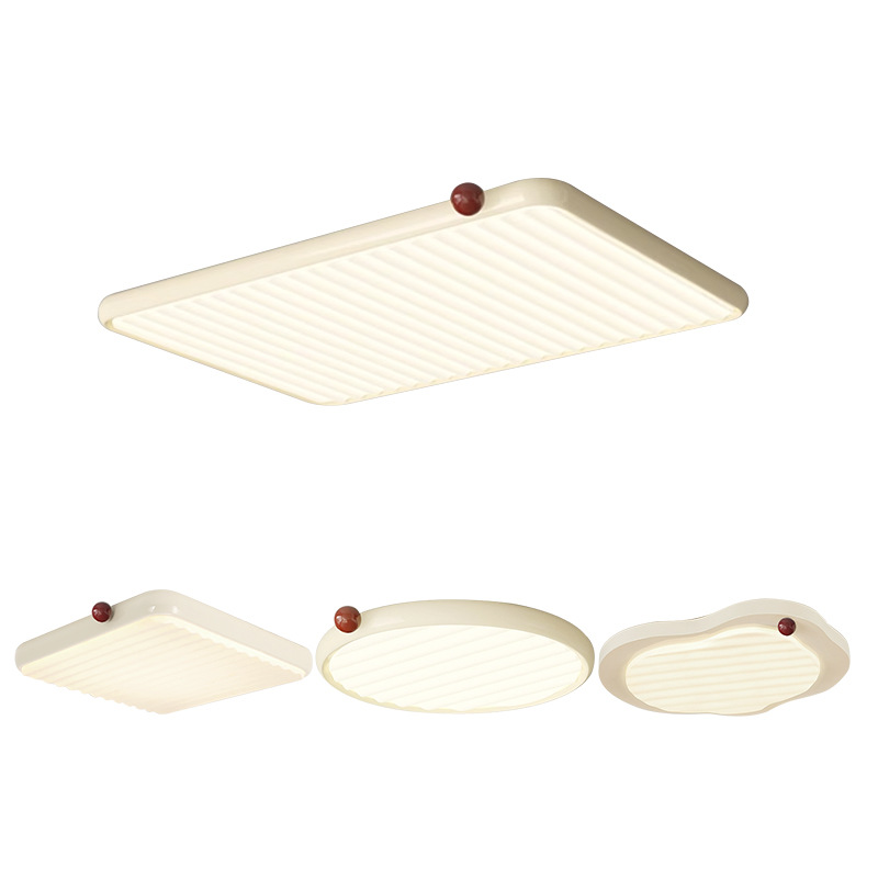 Lámpara de sala de estar de estilo crema, lámpara de techo, nueva lámpara principal de sala de atmósfera simple, lámpara de protección ocular de espectro completo, lámpara de habitación de dormitorio