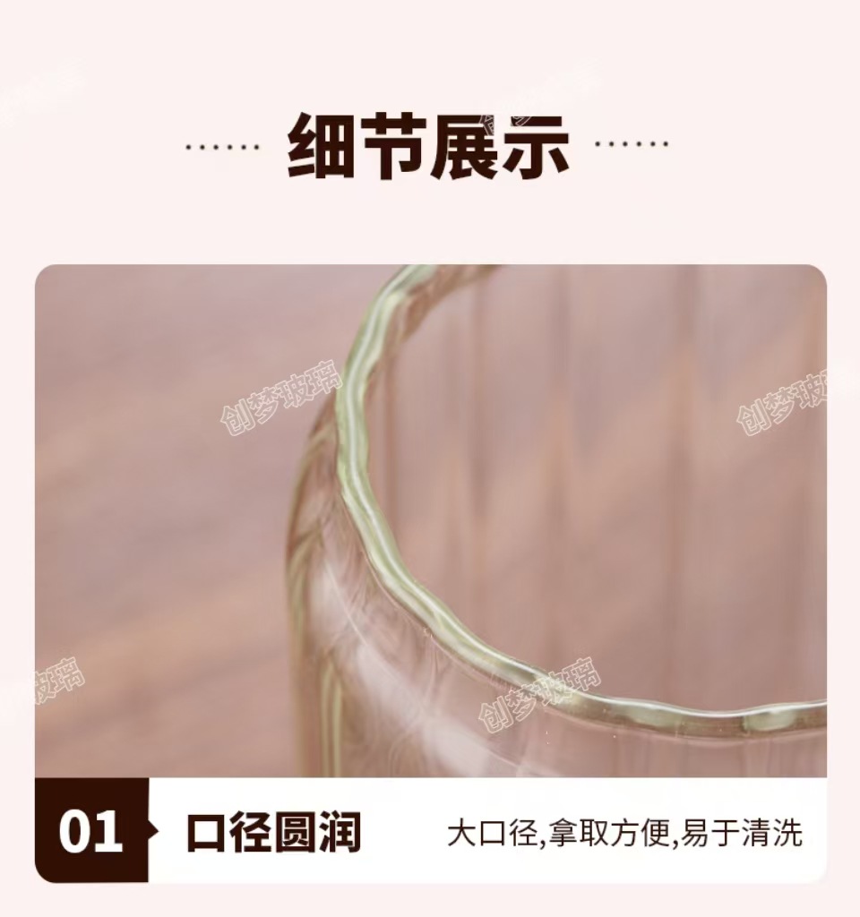 条纹玻璃储物罐,厨房香草香料带勺,木盖玻璃密封罐,代发食品储物罐