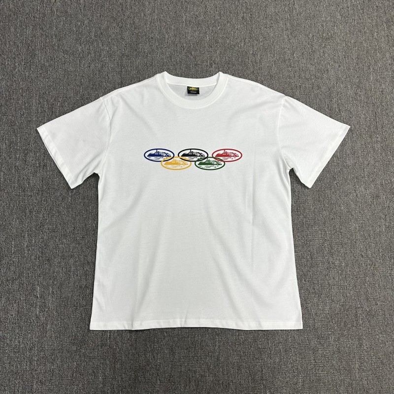 Comercio exterior al por mayor Alcatraz Basic Series C0rteiz Phantom Letter Logo Camiseta impresa Traje de pareja