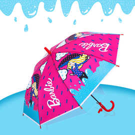厂家批发创意卡通儿童透明雨伞轻便可爱直杆自动雨伞长柄伞雨伞