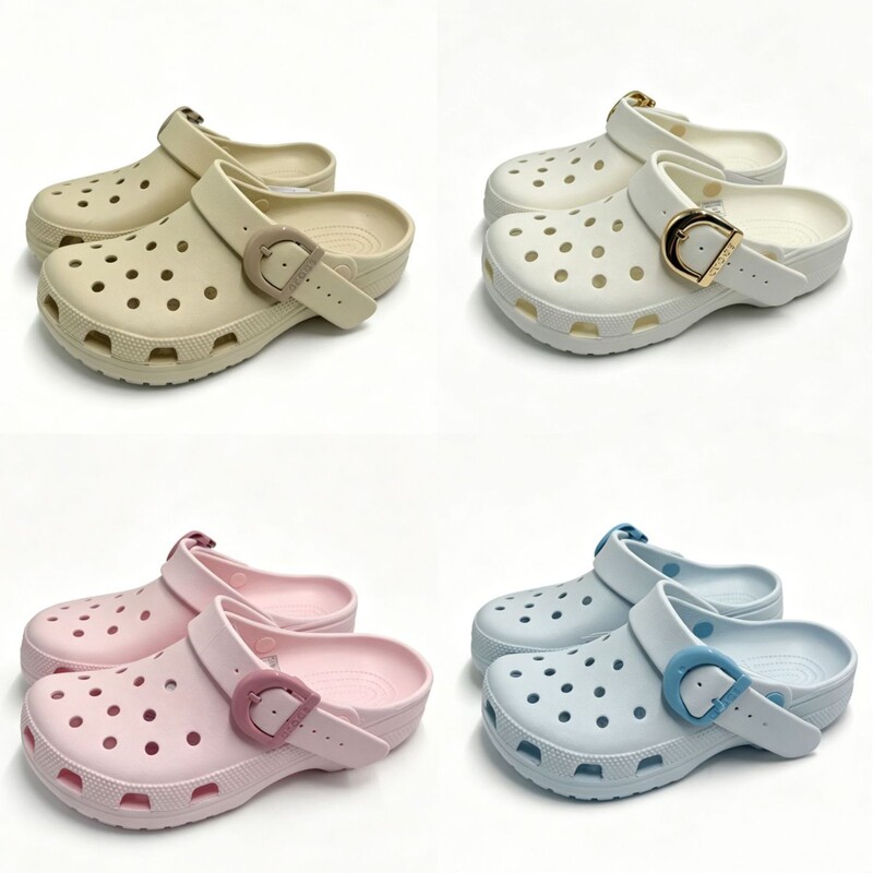 2026 New Classic Color Buckle Outdoor Couple Beach Sandals Slip-On Ice-Colored Clogs Wholesale in Stock 2026 New Classic Color Buckle Outdoor Couple Beach Sandals Slip-On Ice-Colored Clogs Wholesale in Stock