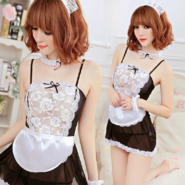 Cherry Seduction Lingerie Sexy Pure Lace Cosplay Playful Maid Uniform Seduction Maid suit Cherry Seduction Lingerie Sexy Pure Lace Cosplay Playful Maid Uniform Seduction Maid suit