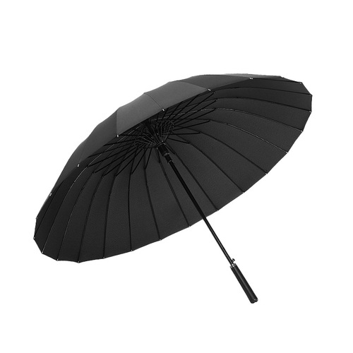 25-inch automatic thickened long handle straight rod hotel gift full carbon fiber business double-layer rain golf umbrella