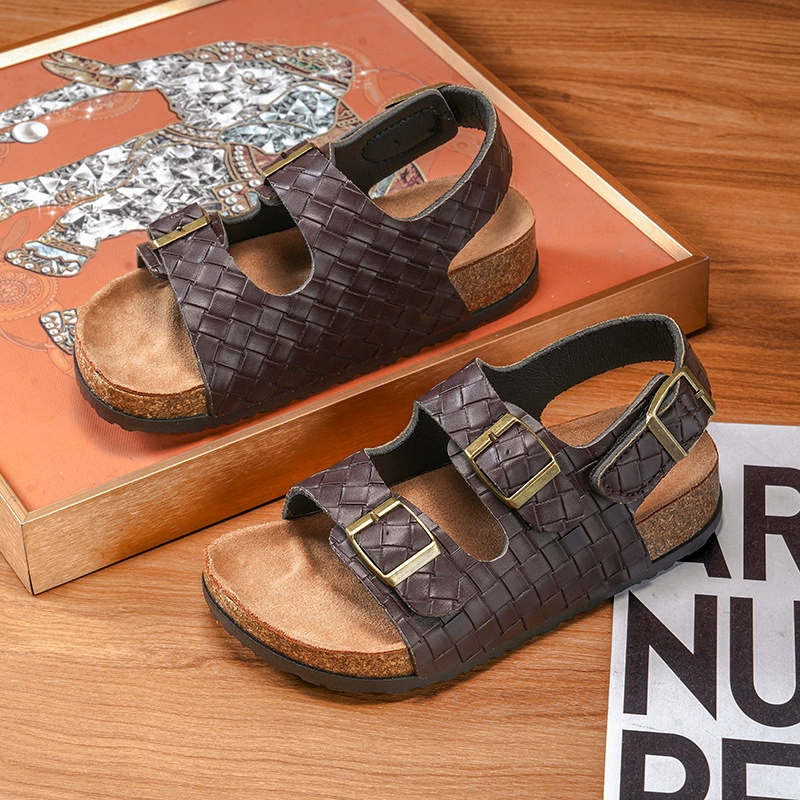 Детская обувь Yajian: Birkenstock, пробковая обувь, сабо, ретро пряжка, повседневные пляжные сандалии