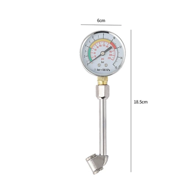 Dual-head air nozzle truck and Air pressure gauge/tire pressure gauge - iron-case-pressure-gauge