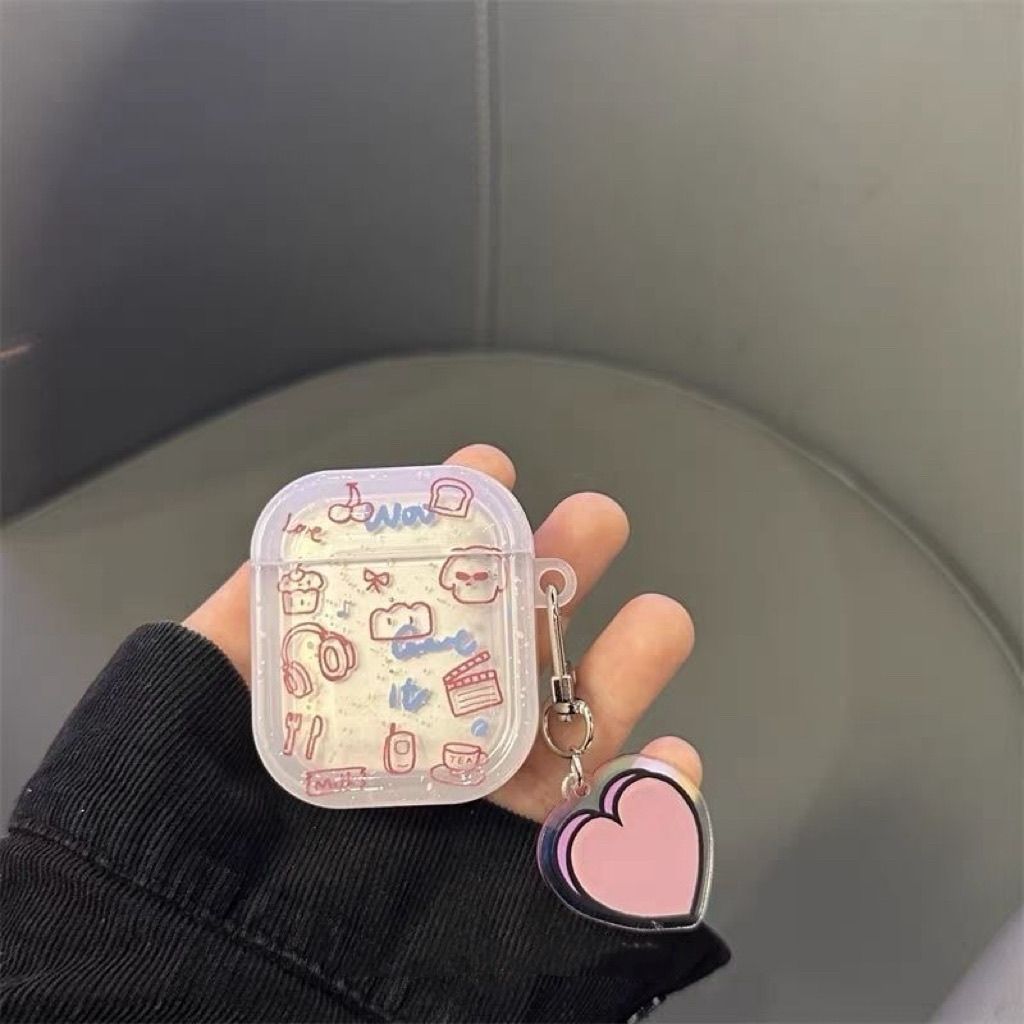 Graffiti para cachorros, caso de protección para airpodspro3, caso de auriculares bluetooth de segunda generación para airpods, caso de auriculares bluetooth de cuarta generación para Apple